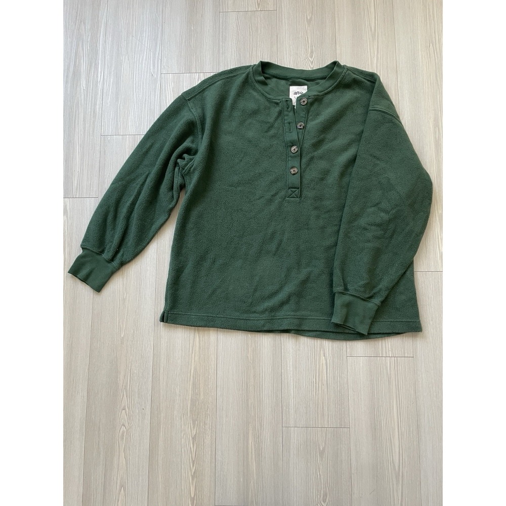 Aerie Dark Green Sweatshirt Size Medium Oversized Pullover Lounge Autumn